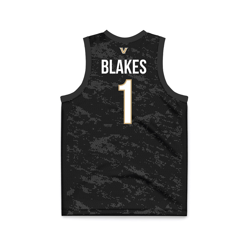 Vanderbilt - NCAA Women's Basketball : Mikayla Blakes - Black Basketball Jersey-1