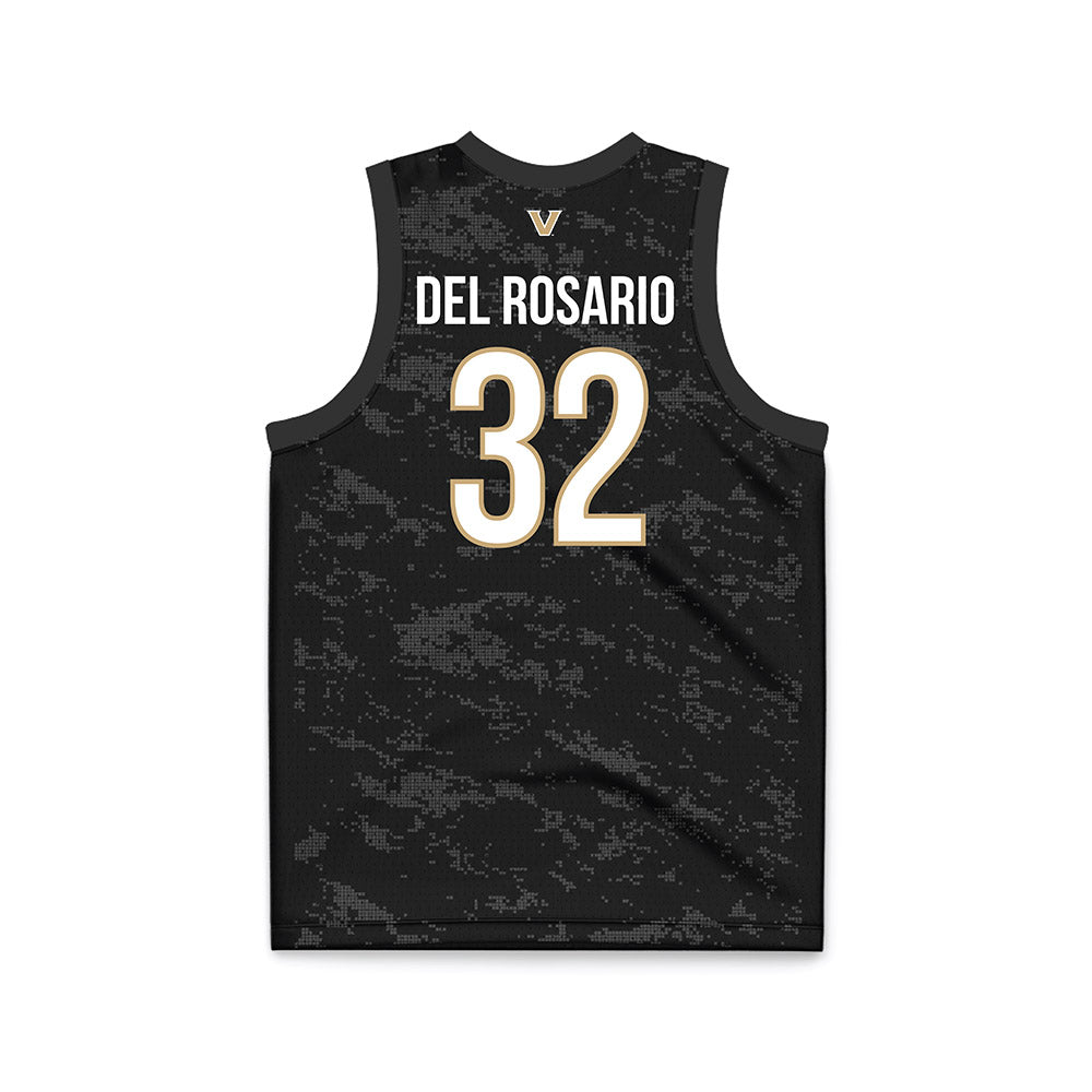 Vanderbilt - NCAA Women's Basketball : Aalyah Del Rosario - Black Basketball Jersey-1