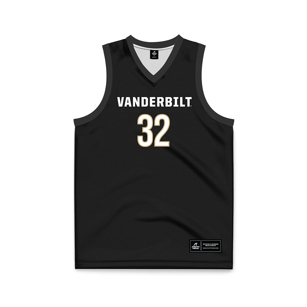 Vanderbilt - NCAA Women's Basketball : Aalyah Del Rosario - Black Basketball Jersey-0