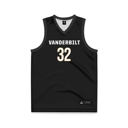 Vanderbilt - NCAA Women's Basketball : Aalyah Del Rosario - Black Basketball Jersey-0