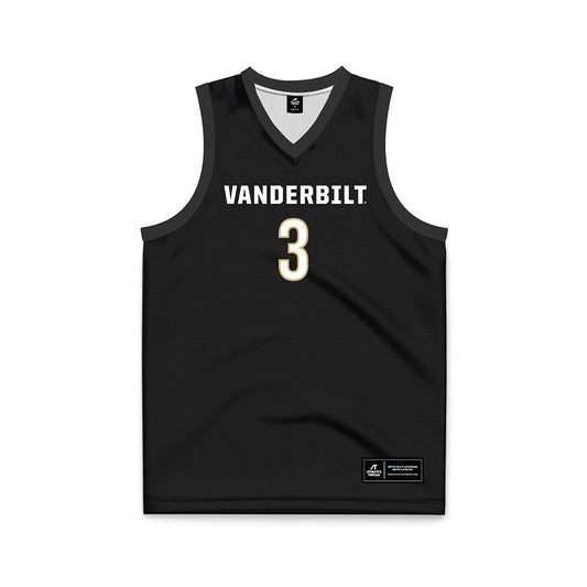 Vanderbilt - NCAA Women's Basketball : Aubrey Galvan - Black Basketball Jersey-0