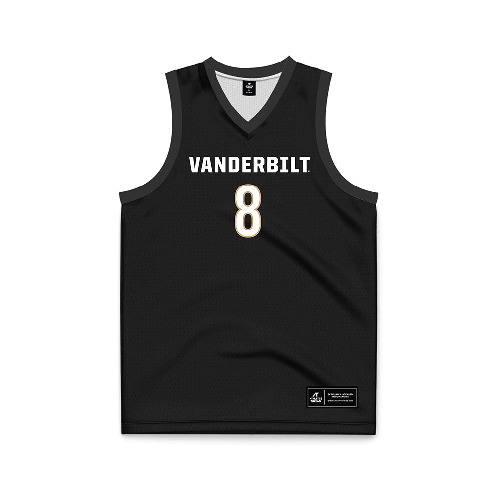 Vanderbilt - NCAA Women's Basketball : Ava Black - Black Basketball Jersey-0