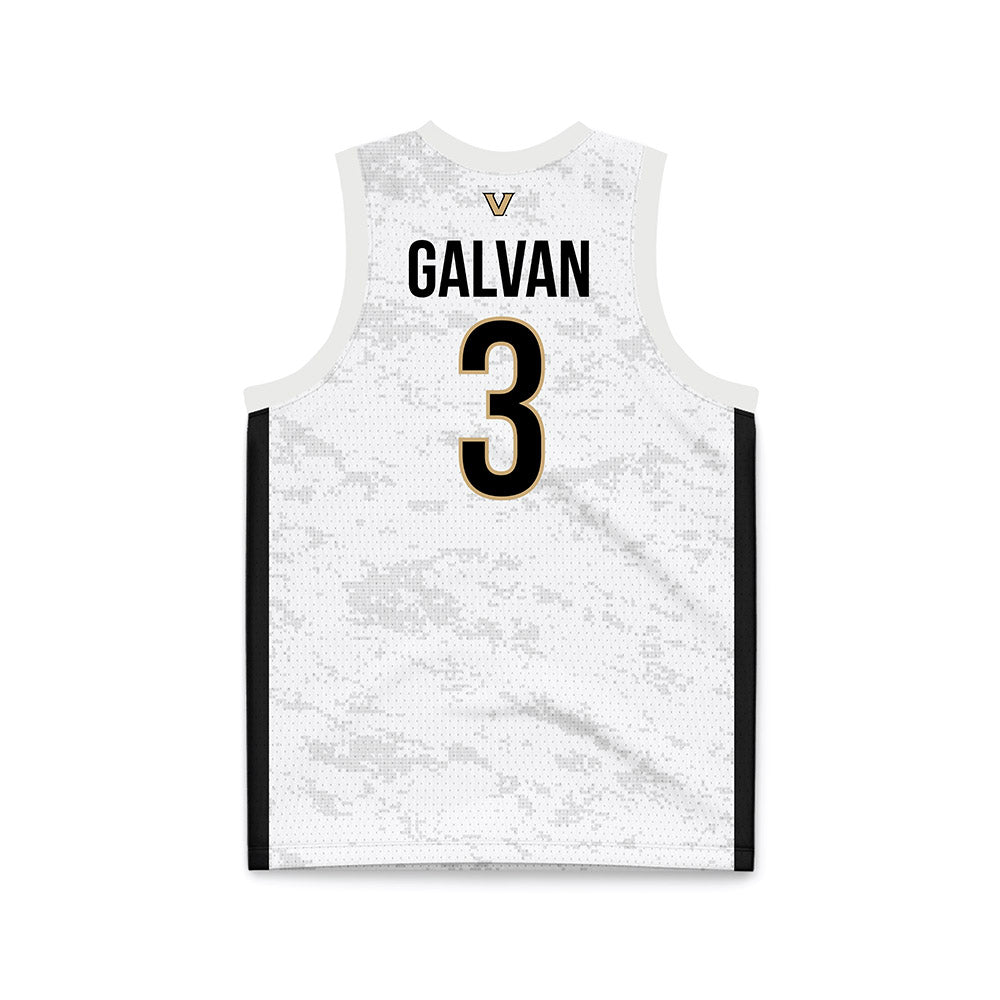 Vanderbilt - NCAA Women's Basketball : Aubrey Galvan - White Basketball Jersey-1