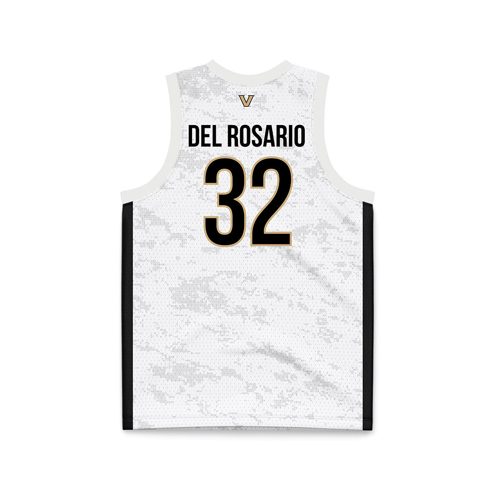 Vanderbilt - NCAA Women's Basketball : Aalyah Del Rosario - White Basketball Jersey-1