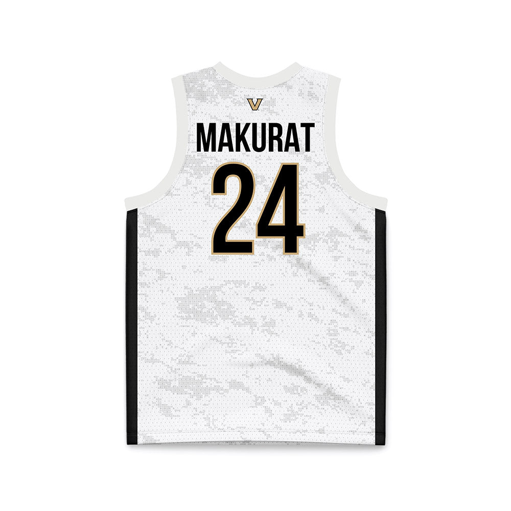 Vanderbilt - NCAA Women's Basketball : Agata Makurat - White Basketball Jersey-1
