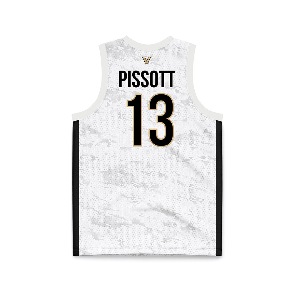 Vanderbilt - NCAA Women's Basketball : Justine Pissott - White Basketball Jersey