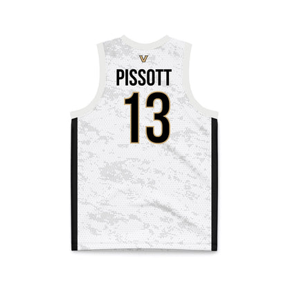 Vanderbilt - NCAA Women's Basketball : Justine Pissott - White Basketball Jersey