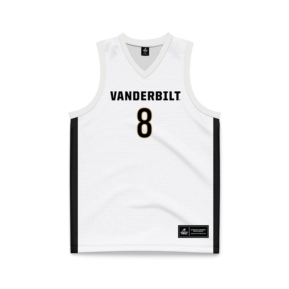 Vanderbilt - NCAA Women's Basketball : Ava Black - White Basketball Jersey-0