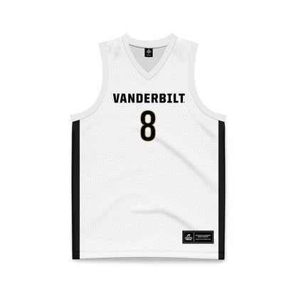 Vanderbilt - NCAA Women's Basketball : Ava Black - White Basketball Jersey-0