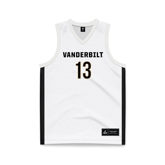 Vanderbilt - NCAA Women's Basketball : Justine Pissott - White Basketball Jersey