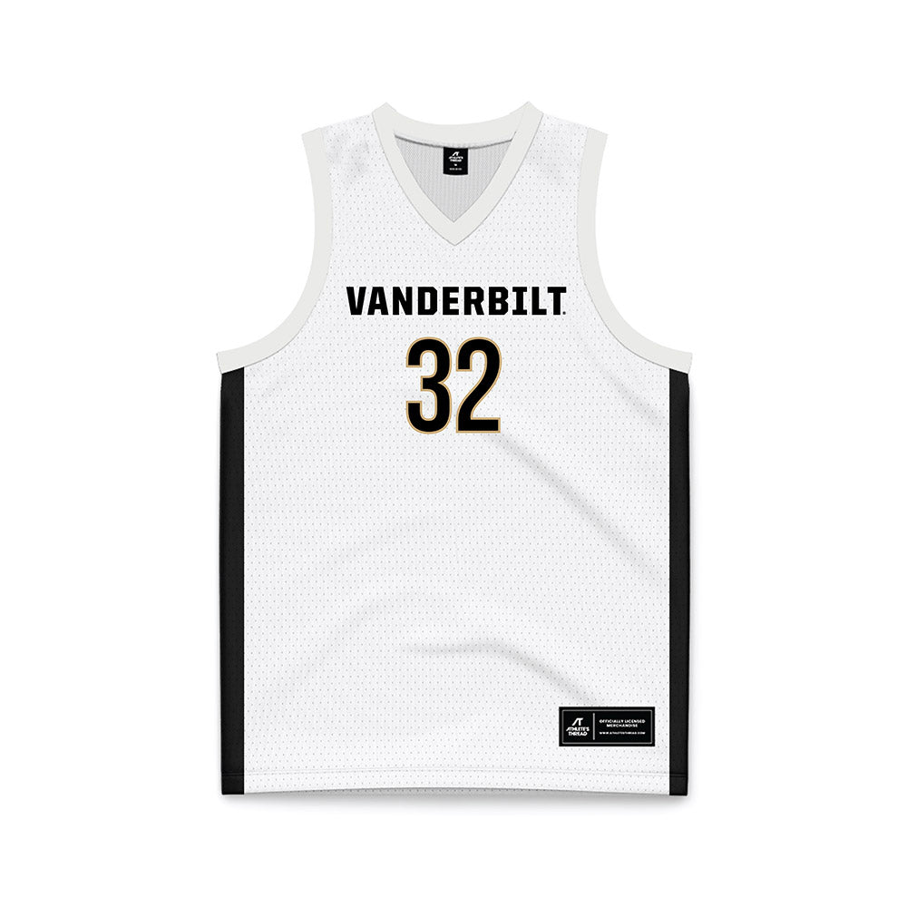 Vanderbilt - NCAA Women's Basketball : Aalyah Del Rosario - White Basketball Jersey-0