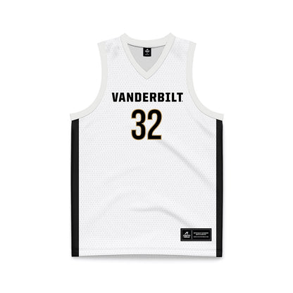 Vanderbilt - NCAA Women's Basketball : Aalyah Del Rosario - White Basketball Jersey-0