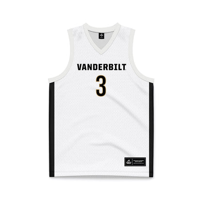 Vanderbilt - NCAA Women's Basketball : Aubrey Galvan - White Basketball Jersey-0