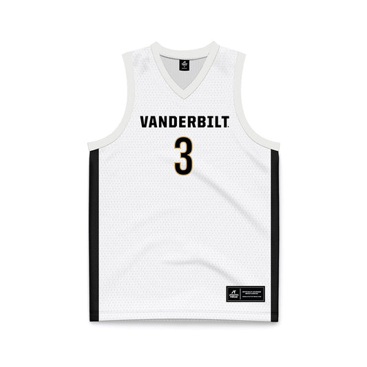 Vanderbilt - NCAA Women's Basketball : Aubrey Galvan - White Basketball Jersey-0
