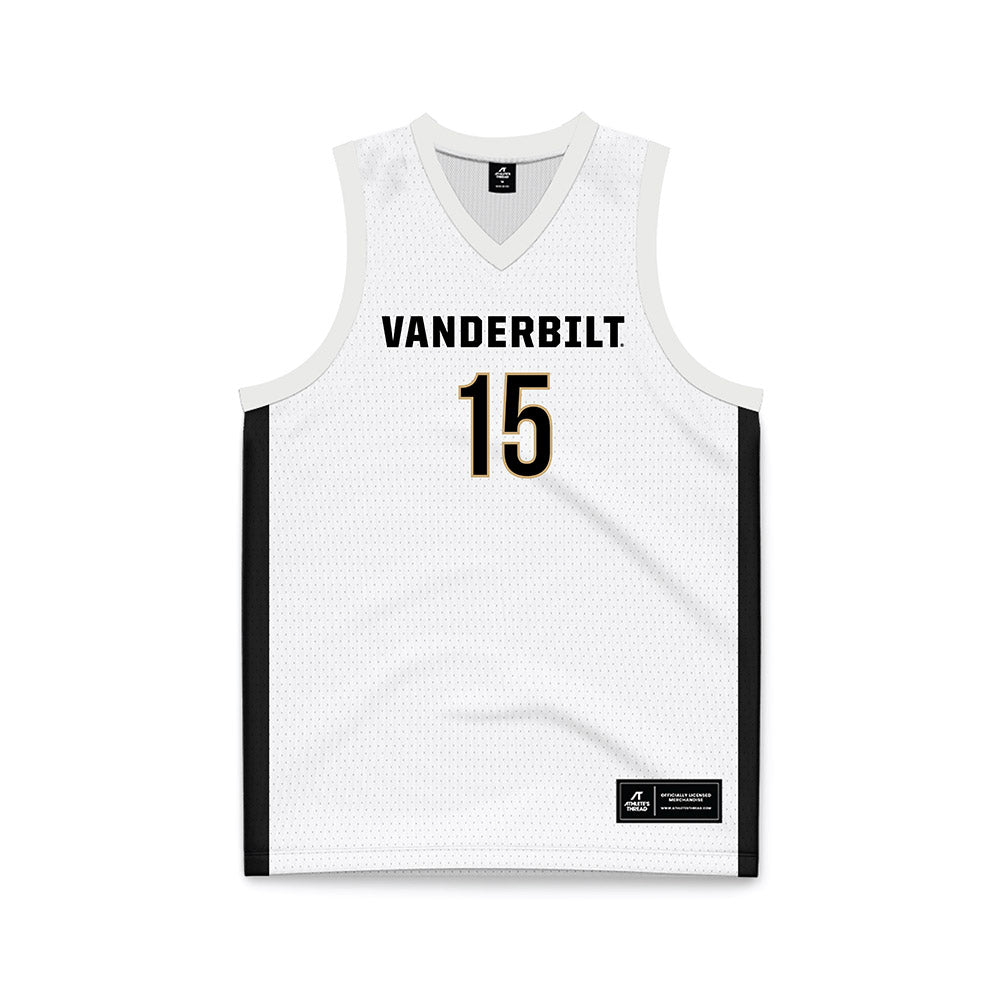 Vanderbilt - NCAA Women's Basketball : Ndjakalenga Mwenentanda - White Basketball Jersey-0