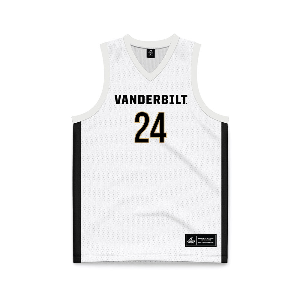 Vanderbilt - NCAA Women's Basketball : Agata Makurat - White Basketball Jersey-0
