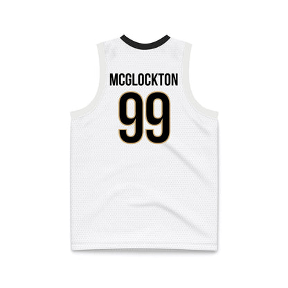 Vanderbilt - NCAA Men's Basketball : Devin Mcglockton - White Basketball Jersey-1