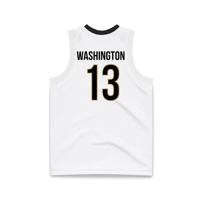 Vanderbilt - NCAA Men's Basketball : Jalen Washington - White Basketball Jersey-1