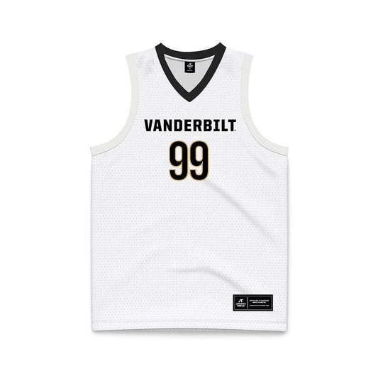 Vanderbilt - NCAA Men's Basketball : Devin Mcglockton - White Basketball Jersey-0