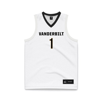 Vanderbilt - NCAA Men's Basketball : Frankie Collins - White Basketball Jersey-0