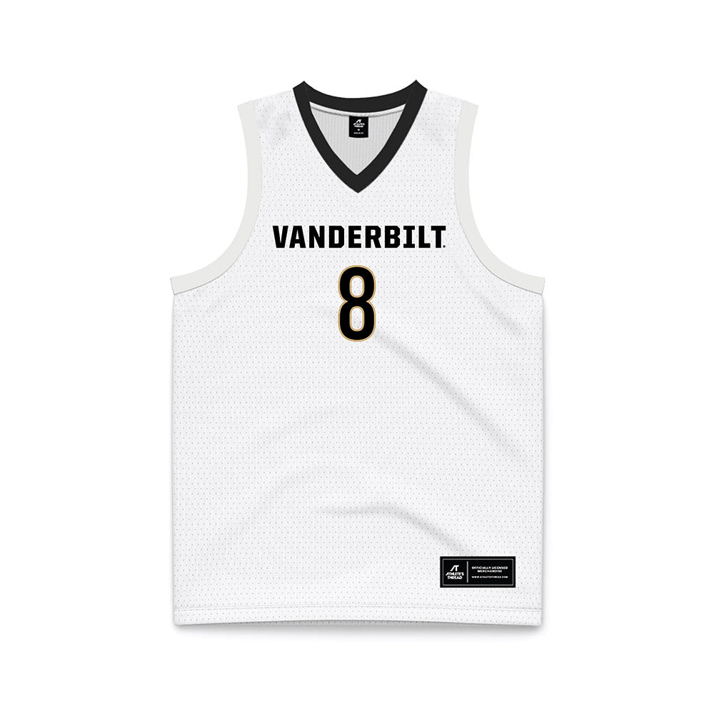 Vanderbilt - NCAA Men's Basketball : Tyler Harris - White Basketball Jersey-0