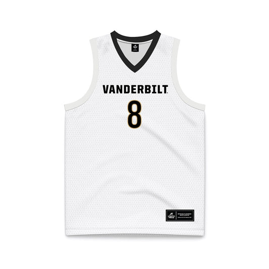 Vanderbilt - NCAA Men's Basketball : Tyler Harris - White Basketball Jersey-0