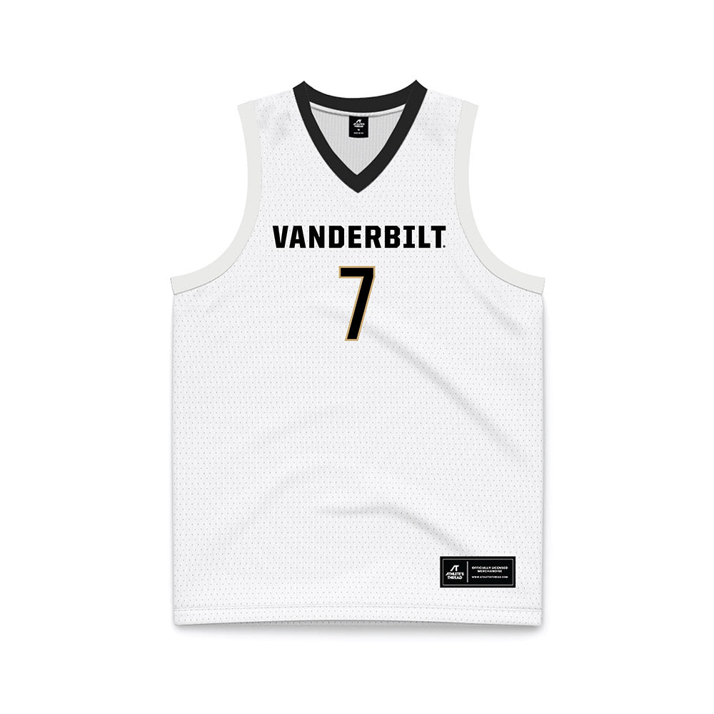 Vanderbilt - NCAA Men's Basketball : Chandler Bing - White Basketball Jersey-0