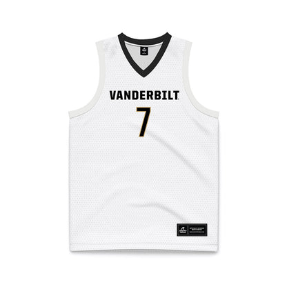 Vanderbilt - NCAA Men's Basketball : Chandler Bing - White Basketball Jersey-0