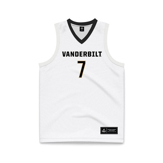 Vanderbilt - NCAA Men's Basketball : Chandler Bing - White Basketball Jersey-0