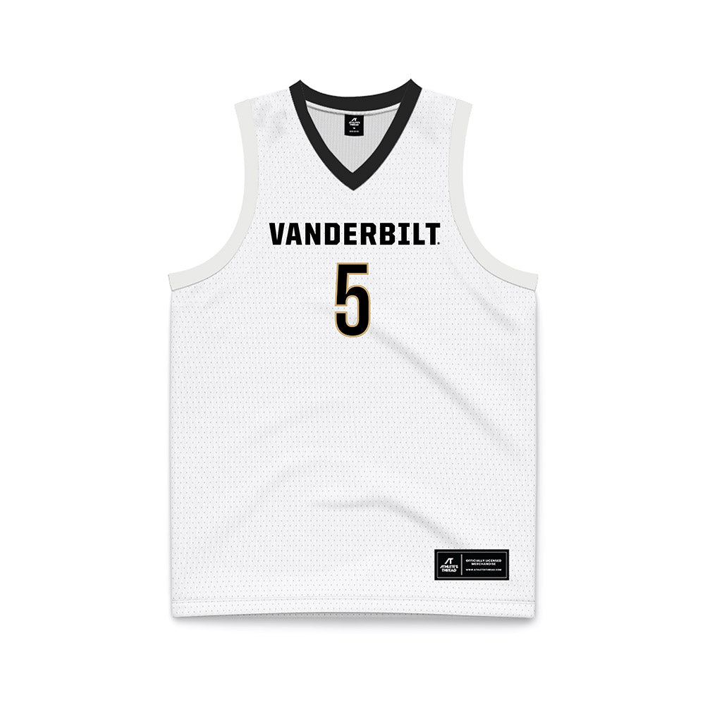 Vanderbilt - NCAA Men's Basketball : Tyler Nickel - White Basketball Jersey-0