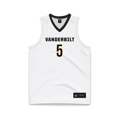 Vanderbilt - NCAA Men's Basketball : Tyler Nickel - White Basketball Jersey-0