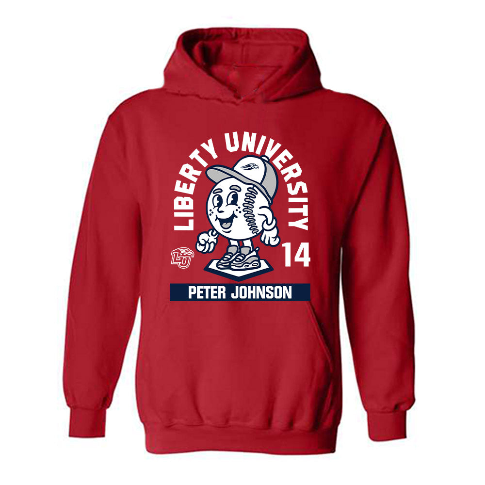 Liberty - NCAA Baseball : Peter Johnson - Fashion Shersey Hooded Sweatshirt-0