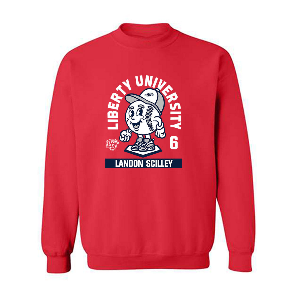 Liberty - NCAA Baseball : Landon Scilley - Fashion Shersey Crewneck Sweatshirt-0