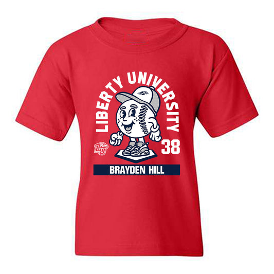 Liberty - NCAA Baseball : Brayden Hill - Fashion Shersey Youth T-Shirt-0