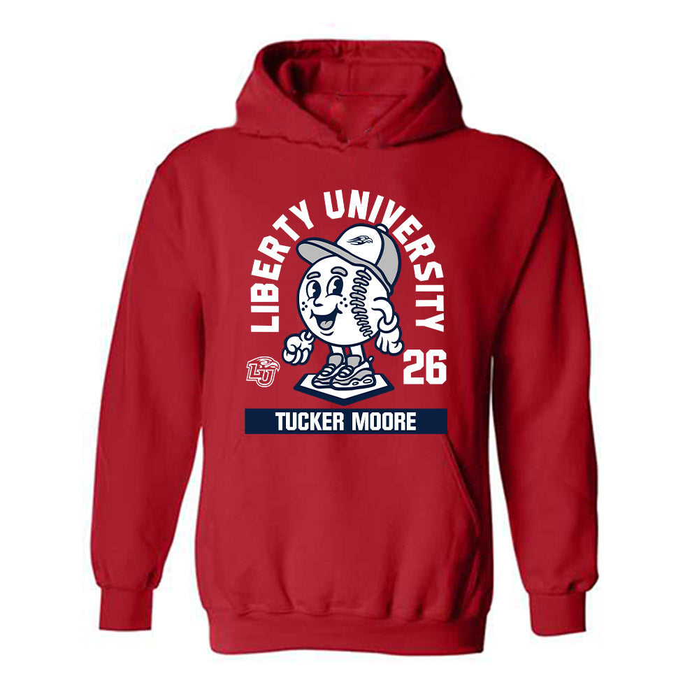 Liberty - NCAA Baseball : Tucker Moore - Fashion Shersey Hooded Sweatshirt-0