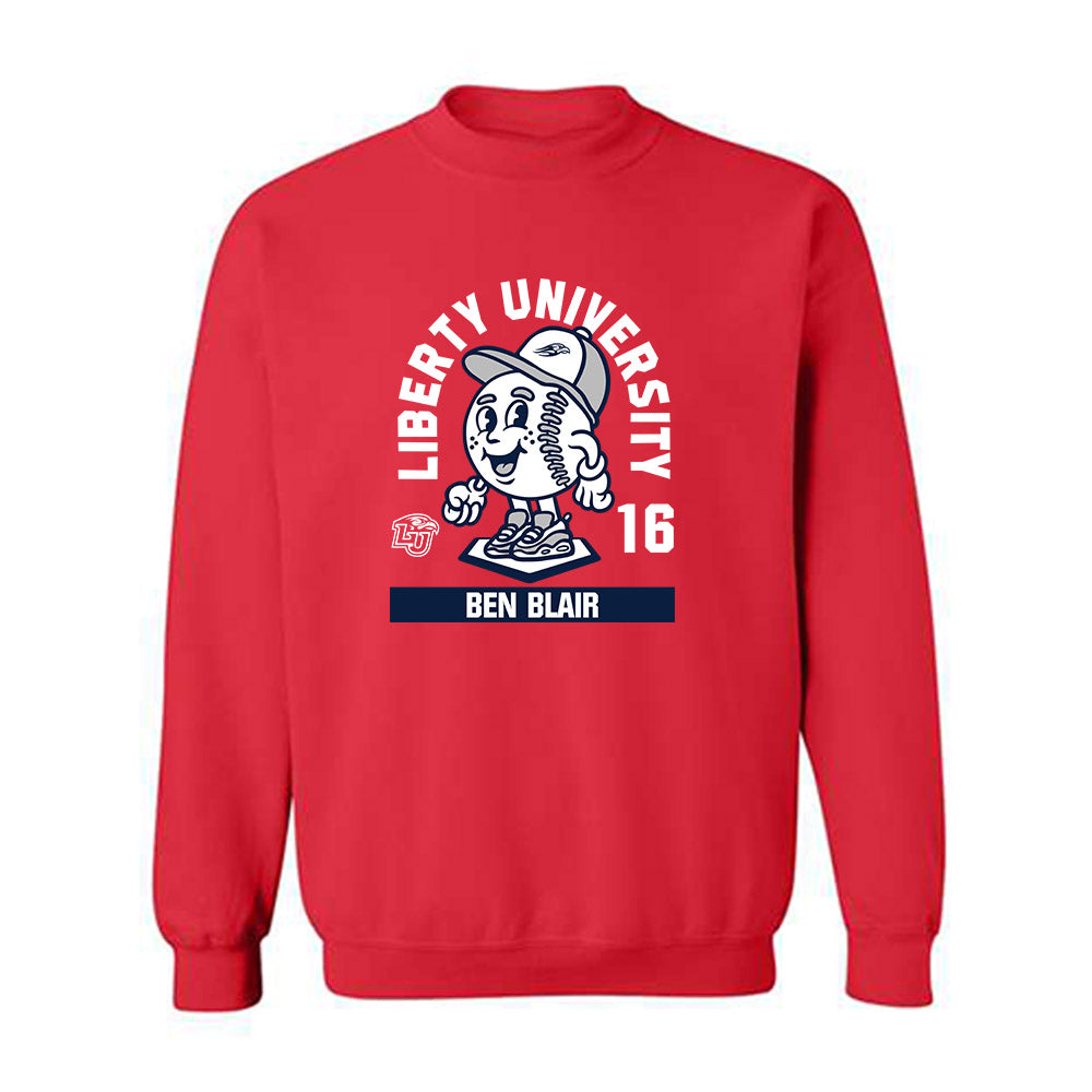 Liberty - NCAA Baseball : Ben Blair - Fashion Shersey Crewneck Sweatshirt-0