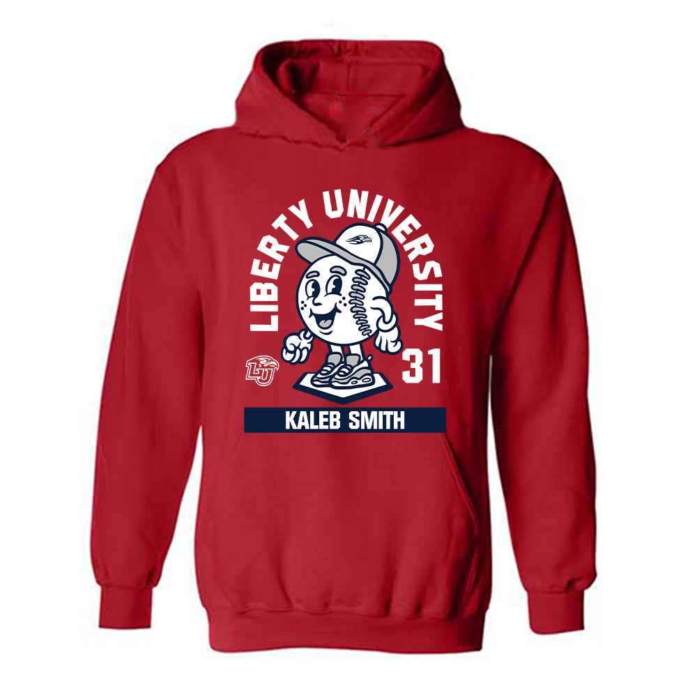 Liberty - NCAA Baseball : Kaleb Smith - Fashion Shersey Hooded Sweatshirt-0