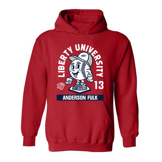 Liberty - NCAA Baseball : Anderson Fulk - Fashion Shersey Hooded Sweatshirt