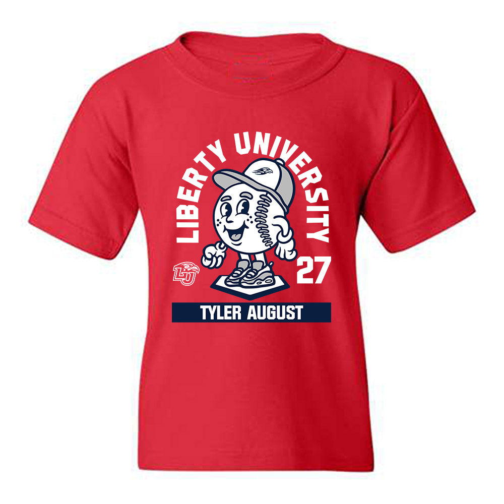 Liberty - NCAA Baseball : Tyler August - Fashion Shersey Youth T-Shirt-0