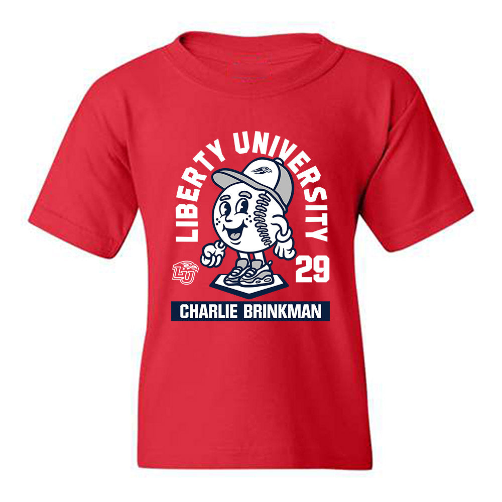 Liberty - NCAA Baseball : Charlie Brinkman - Fashion Shersey Youth T-Shirt-0