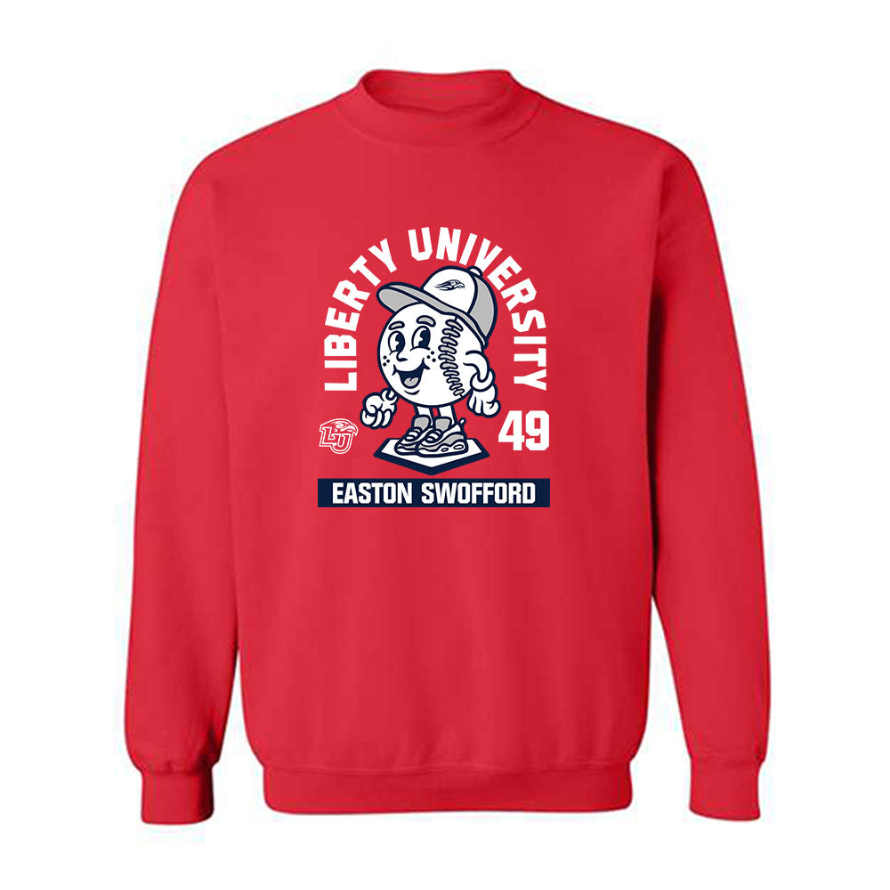 Liberty - NCAA Baseball : Easton Swofford - Fashion Shersey Crewneck Sweatshirt-0