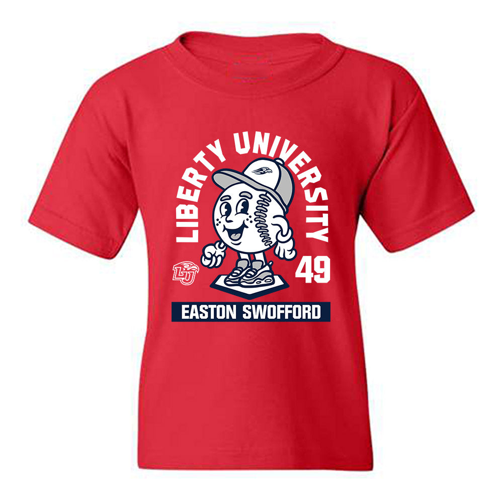 Liberty - NCAA Baseball : Easton Swofford - Fashion Shersey Youth T-Shirt-0