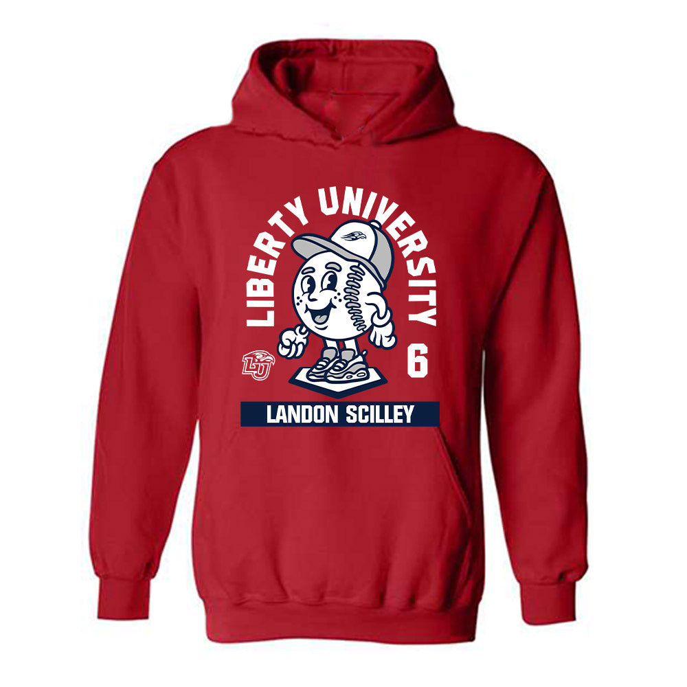 Liberty - NCAA Baseball : Landon Scilley - Fashion Shersey Hooded Sweatshirt-0