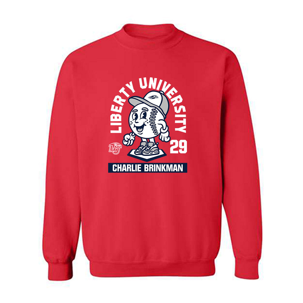 Liberty - NCAA Baseball : Charlie Brinkman - Fashion Shersey Crewneck Sweatshirt-0