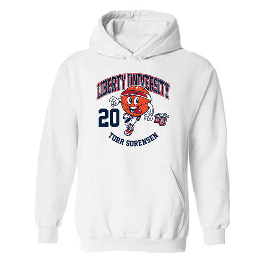 Liberty - NCAA Men's Basketball : Torr Sorensen - Fashion Shersey Hooded Sweatshirt-0