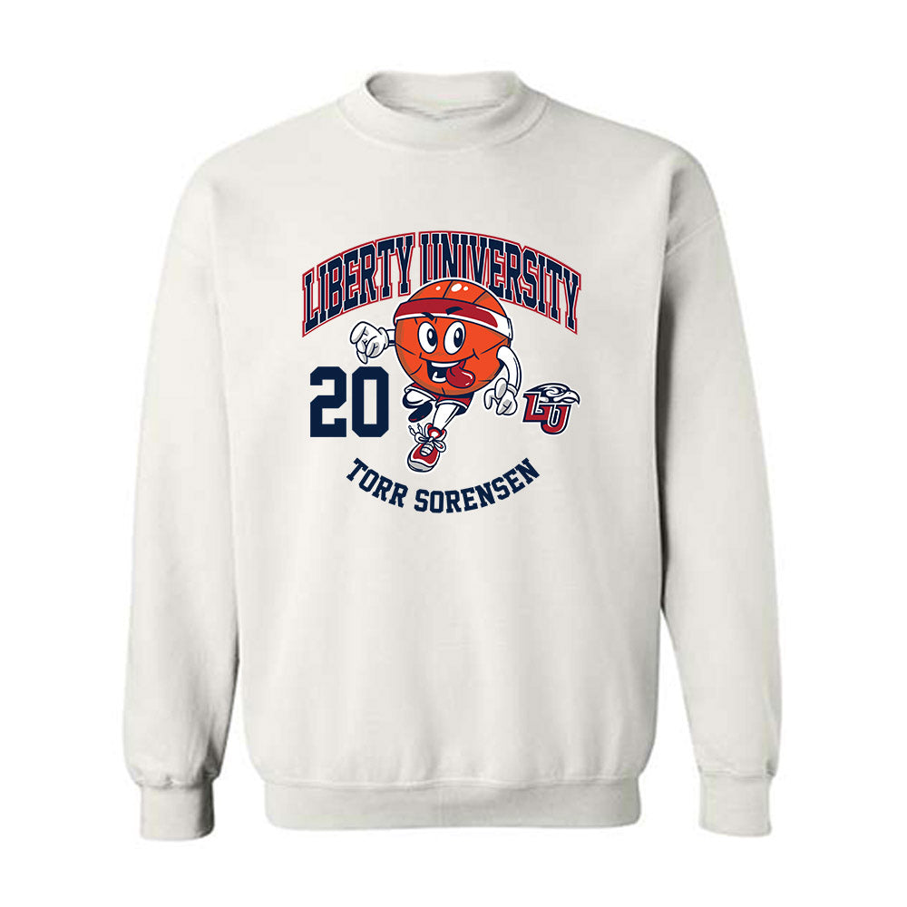 Liberty - NCAA Men's Basketball : Torr Sorensen - Fashion Shersey Crewneck Sweatshirt-0