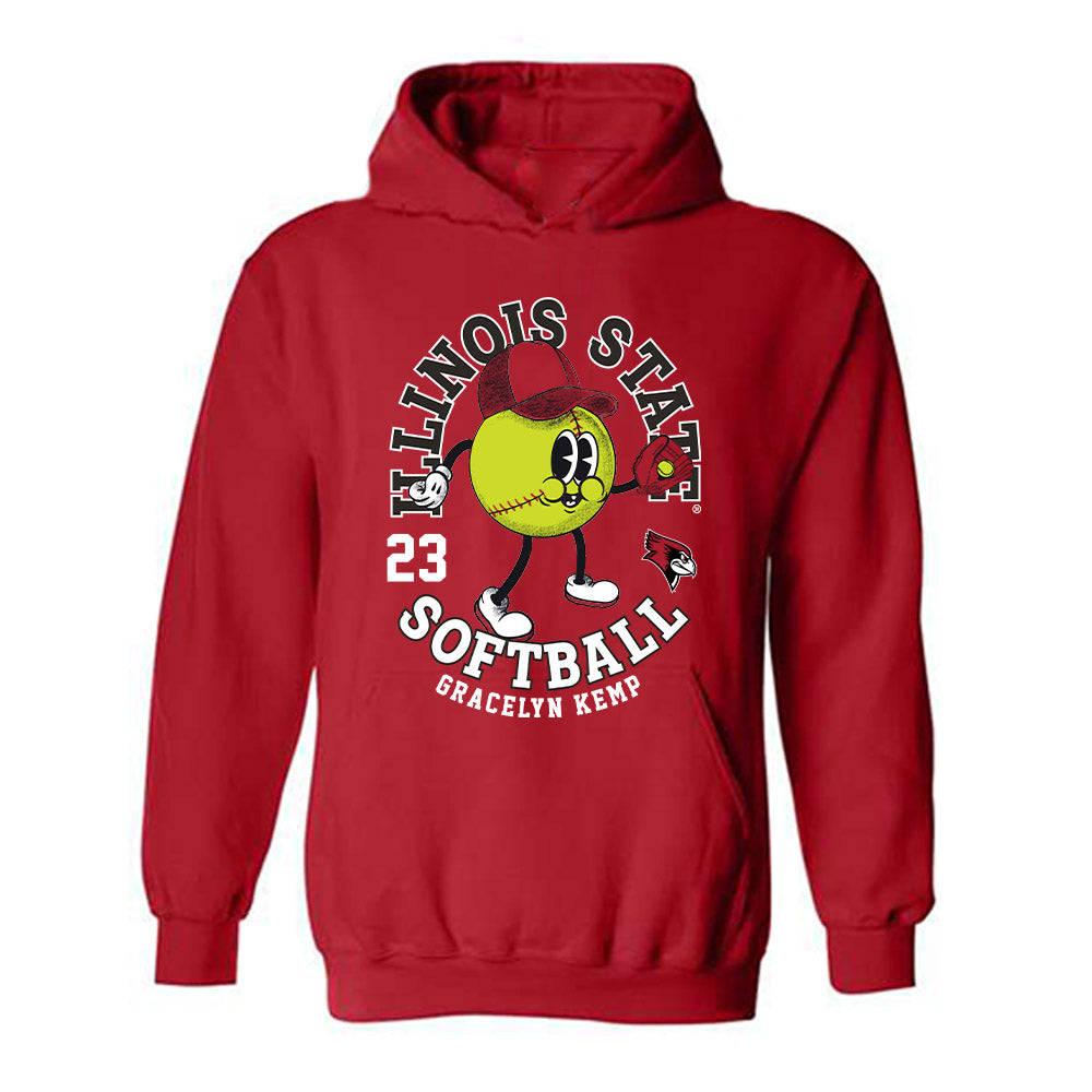 Illinois State - NCAA Softball : Gracelyn Kemp - Fashion Shersey Hooded Sweatshirt-0
