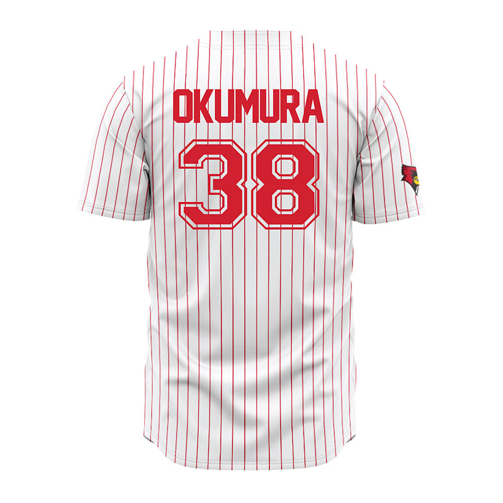 Illinois State - NCAA Baseball : Shuto Okumura - Pinstripe Jersey-1