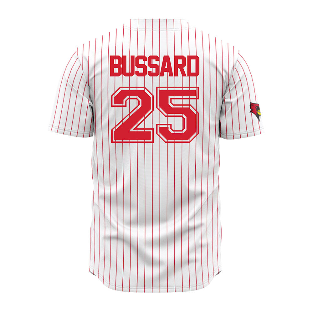 Illinois State - NCAA Baseball : Louis Bussard - Pinstripe Jersey-1