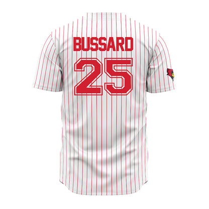 Illinois State - NCAA Baseball : Louis Bussard - Pinstripe Jersey-1